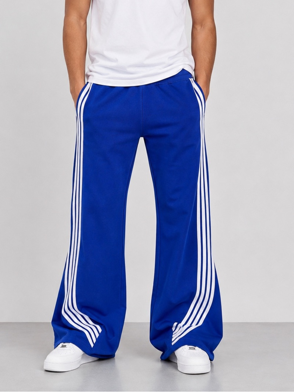 Urban Beast Royal Blue Stripe Flare Track Pants sweats joggers men’s size XL NWT